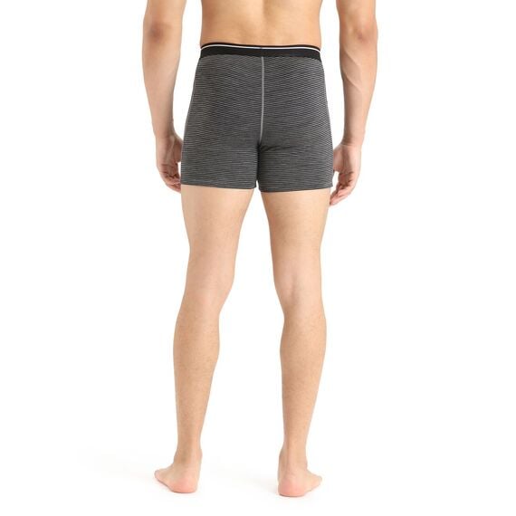 Icebreaker Bokserki męskie Mens Anatomica Boxers Gritstin Heather, Kolor: szary, Waga: 0.5, Rozmiar: S, 3 zdjęcie