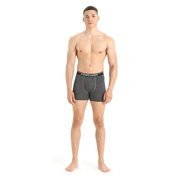 Icebreaker Bokserki męskie Mens Anatomica Boxers Gritstin Heather, Kolor: szary, Waga: 0.5, Rozmiar: S, 2 zdjęcie