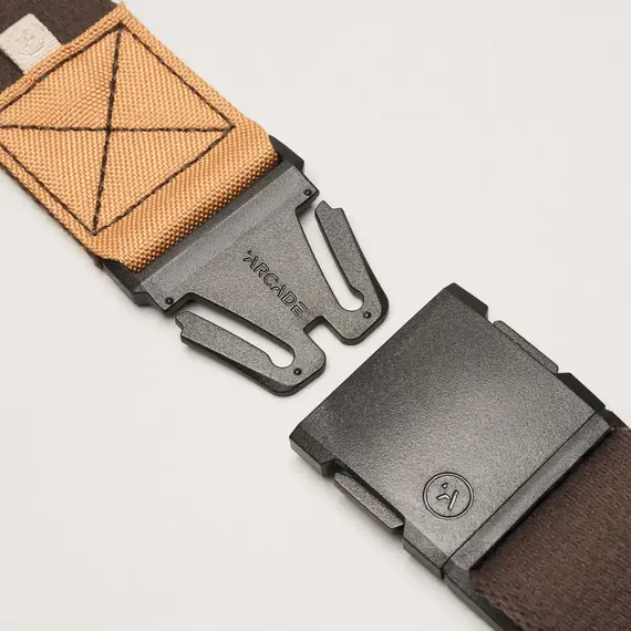 Arcade Elastyczny pasek do spodni Ridge - Med Brown/Oat, 4 zdjęcie