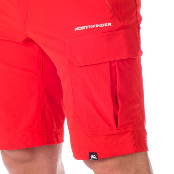 Northfinder Krótkie elastyczne spodenki męskie Irvin - czerwone, Kolor: czerwony, Waga: 1, Rozmiar: XL, 3 zdjęcie