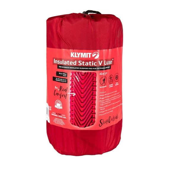 Klymit Materac turystyczny Insulated Static V Luxe czerwony, 4 zdjęcie