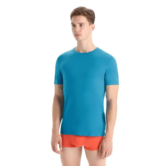Icebreaker T-shirt męski z wełny merino Anatomica SS Crew - Geo Blue r. M, 3 zdjęcie