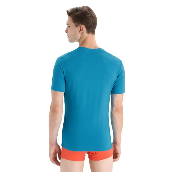 Icebreaker T-shirt męski z wełny merino Anatomica SS Crew - Geo Blue r. M, 2 zdjęcie