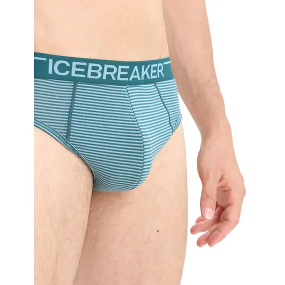 Icebreaker Slipy męskie z wełny merino Anatomica Briefs zielone, Waga: 0.5, Rozmiar: S, 6 zdjęcie