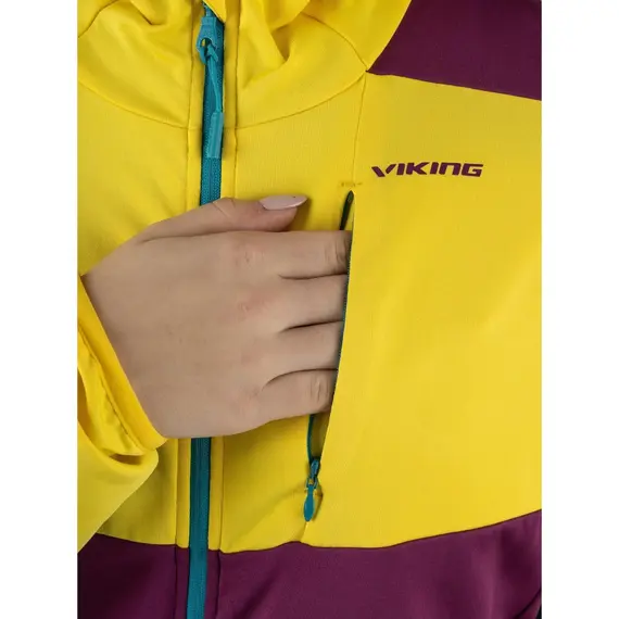 Viking Rozpinana bluza damska z kapturem Tacoma Hoodie Lady żółto-różowa r. XS, 3 zdjęcie Viking Rozpinana bluza damska z kapturem Tacoma Hoodie Lady żółto-różowa r. XS, 3 zdjęcie