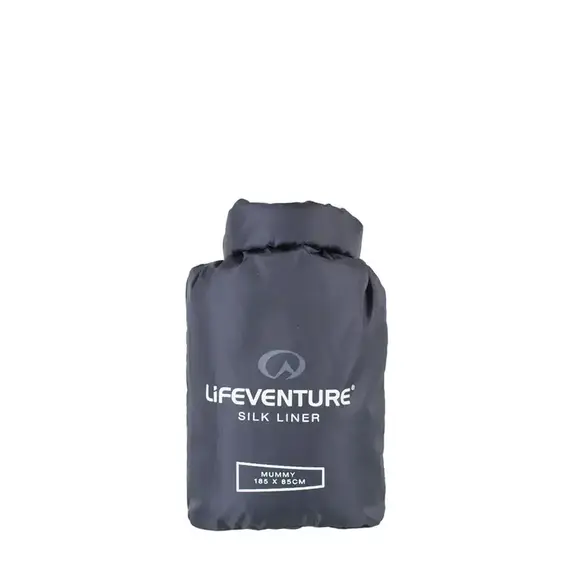 Lifeventure Jedwabna wkładka do śpiwora Silk Sleeping Bag Liner, Rectangular, Grey, 2 zdjęcie