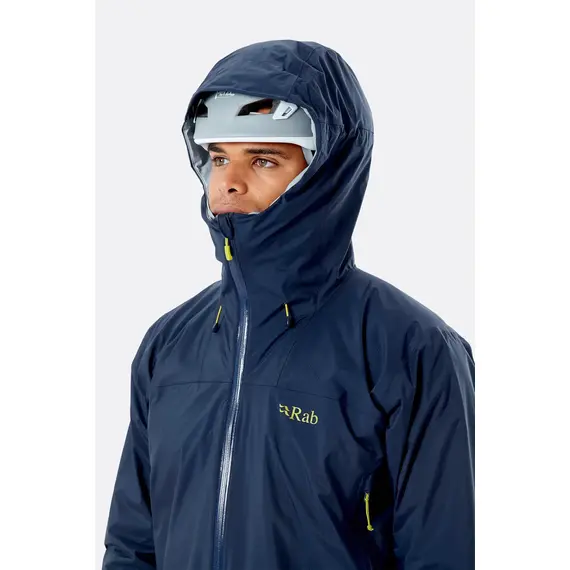Rab Kurtka membranowa męska Downpour Plus 2.0 Jacket niebieska r. XL, 2 zdjęcie