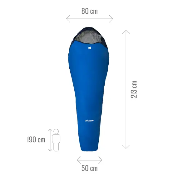 Lafuma Śpiwór syntetyczny ACTIVE 10° - Azur Blue, 3 zdjęcie