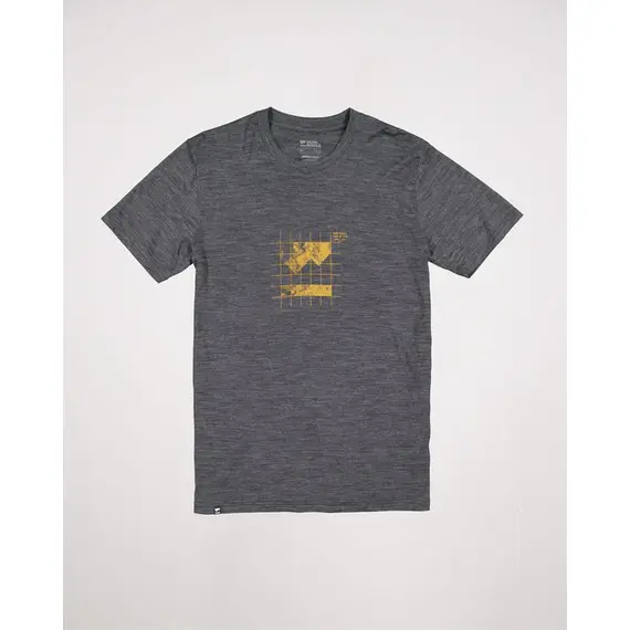 Mons Royale Koszulka męska M Zephyr Merino Cool T-Shirt Logo - Grid Smoke, Kolor: szary, Waga: 0.5, Rozmiar: S, 2 zdjęcie