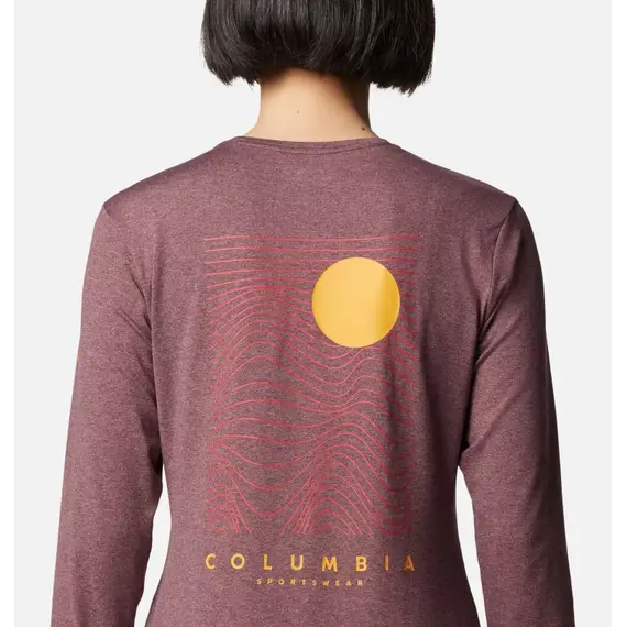 Columbia koszulka damska Sloan Ridge Graphic LS Moonvista Heather, Waga: 0.5, Rozmiar: XL, 2 zdjęcie