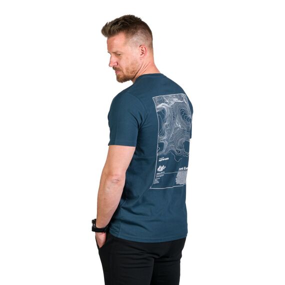 T-shirt męski z bawełny organicznej Northfinder Treton - Ink Blue, Kolor: niebieski, Waga: 1, Rozmiar: S, 4 zdjęcie