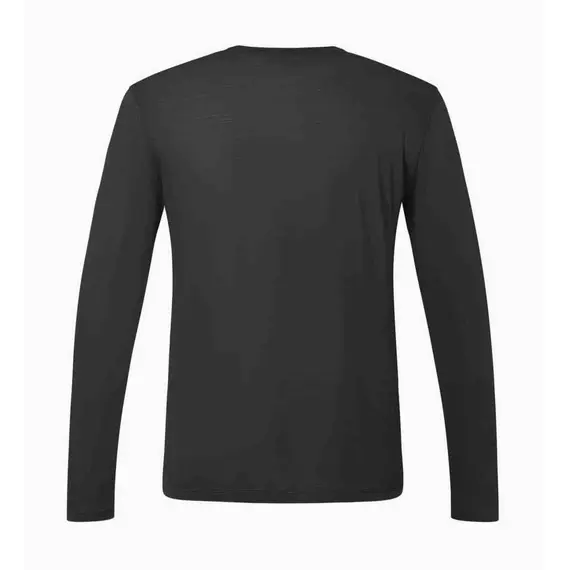Super.Natural koszulka męska z długim rękawem merino Mountain Rise czarna, Waga: 0.5, Rozmiar: M, 3 zdjęcie