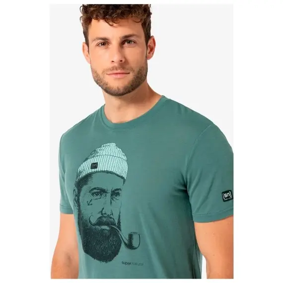 Super.Natural koszulka męska merino Sailor Tee balsam green, Waga: 0.5, Rozmiar: XL, 2 zdjęcie