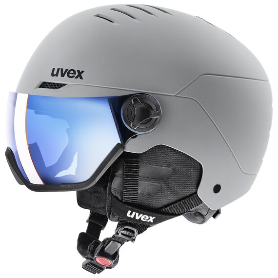 UVEX WANTED VISOR kask narciarski z technologią hardshell szary, Kolor: szary, Rozmiar: 59-61
