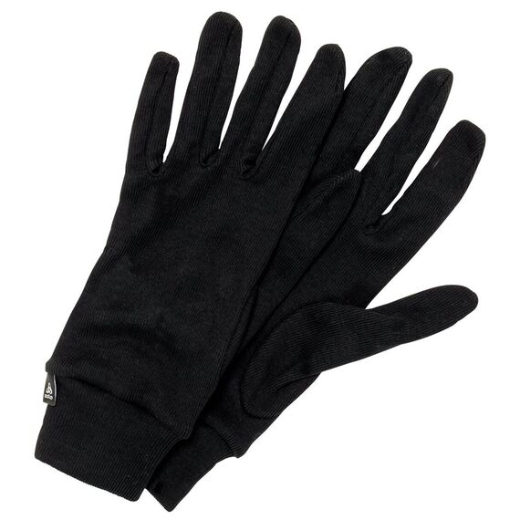 ODLO rękawiczki termoaktywne sportowe unisex Active Warm czarne, Kolor: czarny, Waga: 0.15, Rozmiar: L