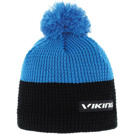 VIKING ZAK czapka męska zimowa z pomponem niebieska/czarna, Kolor: niebieski, Waga: 0.2, Rozmiar: one size