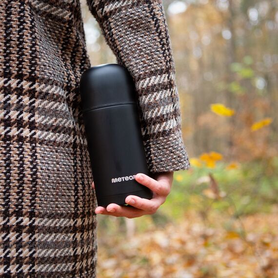 METEOR termos turystyczny na gorące napoje czarny, Kolor: czarny, Waga: 0.2, Pojemność (ml): 750, 7 zdjęcie