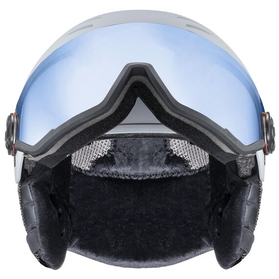 UVEX WANTED VISOR kask narciarski z technologią hardshell szary, Kolor: szary, Rozmiar: 59-61, 4 zdjęcie