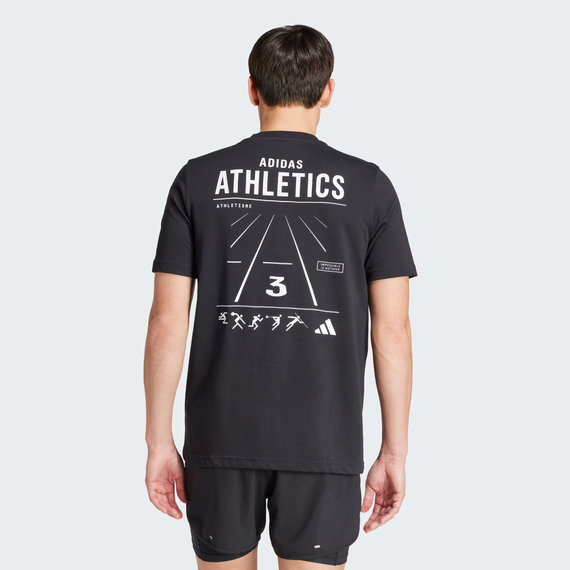 ADIDAS koszulka sportowa męska t-shirt treningowy Athletics IY5062 czarna, Kolor: czarny, Waga: 0.2, Rozmiar: L, 3 zdjęcie