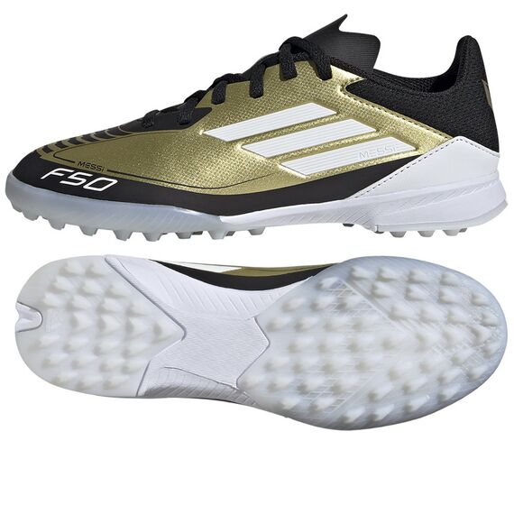 ADIDAS buty piłkarskie juniorskie turfy IG9277 F50 LEAGUE TF J MESSI złoty, Kolor: złoty, Waga: 0.4, Rozmiar: 33.5