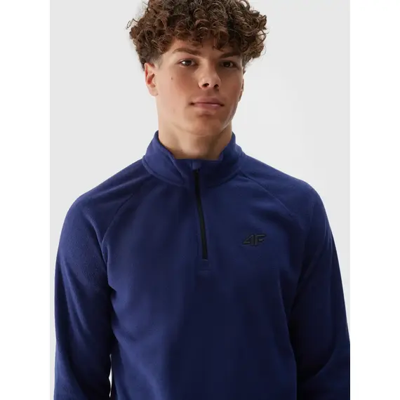 4F bluza polarowa męska M044 granatowa, Kolor: granatowy, Rozmiar: S