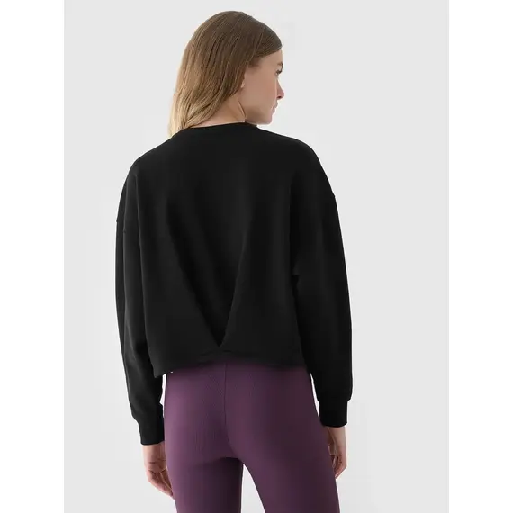 4F bluza dresowa damska luźny krój F1305 czarna, Kolor: czarny, Rozmiar: L, 5 zdjęcie