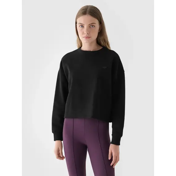 4F bluza dresowa damska luźny krój F1305 czarna, Kolor: czarny, Rozmiar: XL, 2 zdjęcie