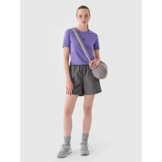 4F t-shirt damski koszulka sportowa F1701 fioletowa, Kolor: fioletowy, Rozmiar: L, 2 zdjęcie