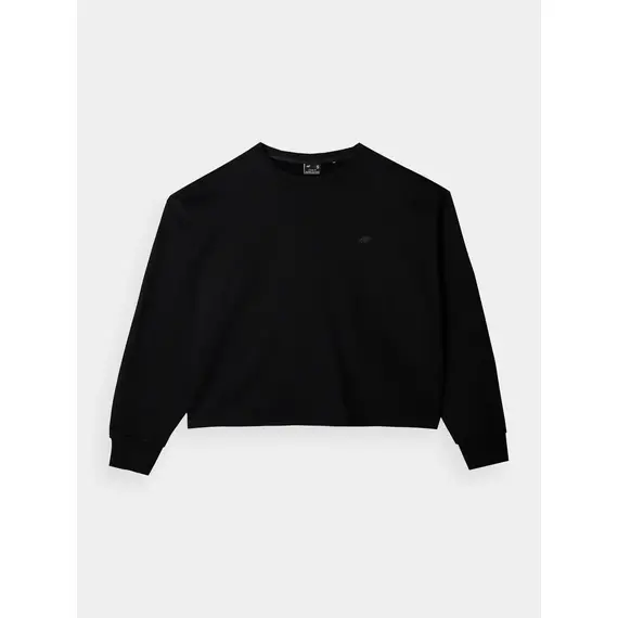 4F bluza dresowa damska luźny krój F1305 czarna, Kolor: czarny, Rozmiar: M