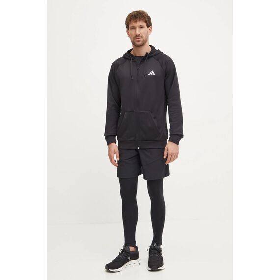 ADIDAS bluza dresowa męska na zamek z kapturem IM7489 czarna, Kolor: czarny, Waga: 0.3, Rozmiar: L