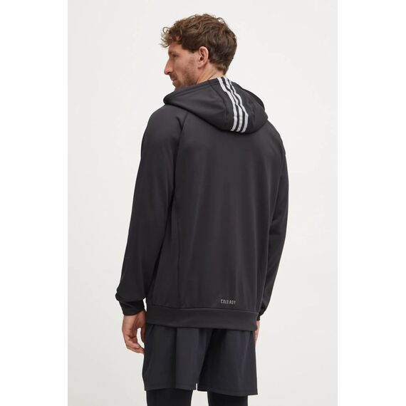 ADIDAS bluza dresowa męska na zamek z kapturem IM7489 czarna, Kolor: czarny, Waga: 0.3, Rozmiar: L, 3 zdjęcie