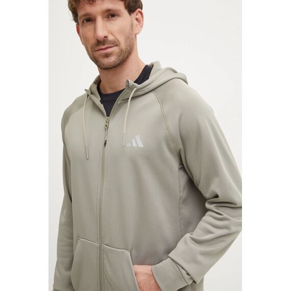 ADIDAS bluza dresowa męska na zamek z kapturem IW8395 zielona, Kolor: zielony, Waga: 0.3, Rozmiar: M, 2 zdjęcie