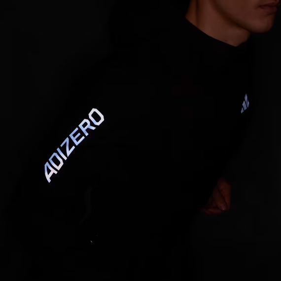 ADIDAS kurtka trenignowa męska do biegania z kapturem ADIZERO IT2527, Kolor: czarny, Waga: 0.3, Rozmiar: XL, 8 zdjęcie