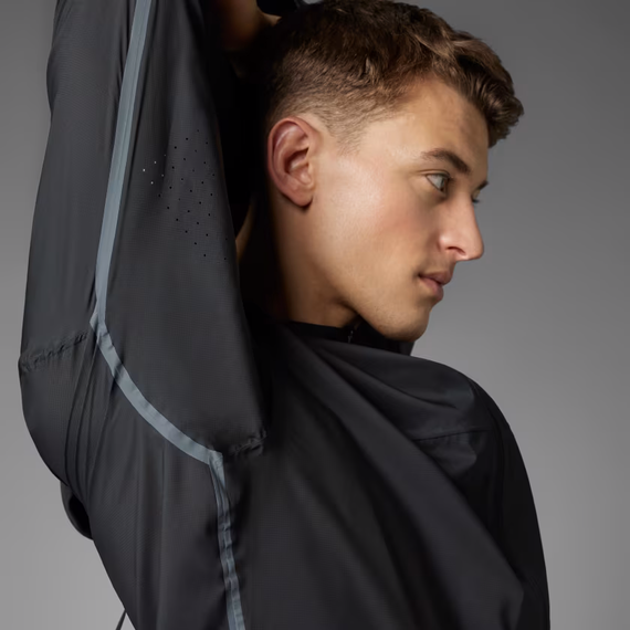 ADIDAS kurtka trenignowa męska do biegania z kapturem ADIZERO IT2527, Kolor: czarny, Waga: 0.3, Rozmiar: S, 7 zdjęcie