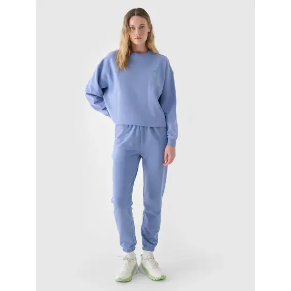4F bluza dresowa damska luźny krój F1305 niebieska, Kolor: niebieski, Rozmiar: XL, 4 zdjęcie