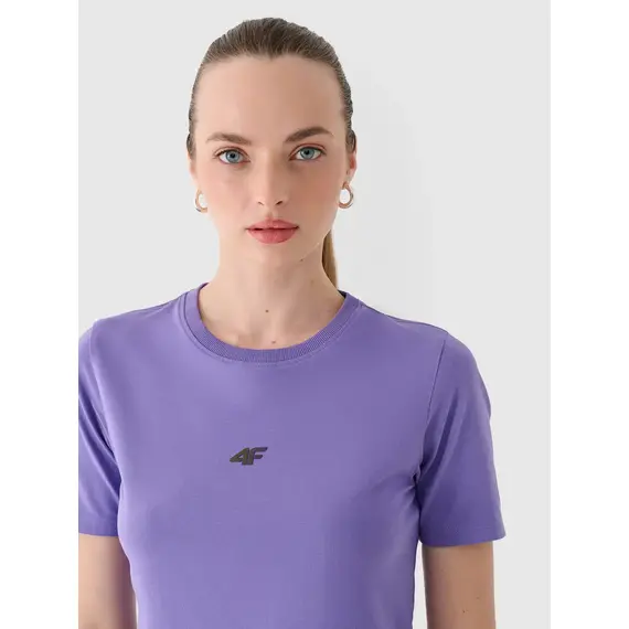 4F t-shirt damski koszulka sportowa F1701 fioletowa, Kolor: fioletowy, Rozmiar: L, 5 zdjęcie