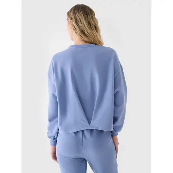 4F bluza dresowa damska luźny krój F1305 niebieska, Kolor: niebieski, Rozmiar: XL, 3 zdjęcie