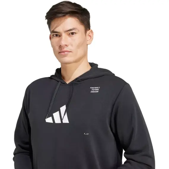 ADIDAS bluza dresowa męska z kapturem IW0192 czarna, Kolor: czarny, Waga: 0.25, Rozmiar: S, 3 zdjęcie ADIDAS bluza dresowa męska z kapturem IW0192 czarna, Kolor: czarny, Waga: 0.25, Rozmiar: S, 3 zdjęcie