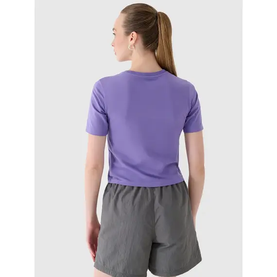4F t-shirt damski koszulka sportowa F1701 fioletowa, Kolor: fioletowy, Rozmiar: L, 4 zdjęcie