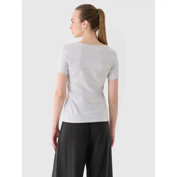 4F T-shirt damski F1845 szary, Kolor: szary, Rozmiar: XS, 4 zdjęcie 4F T-shirt damski F1845 szary, Kolor: szary, Rozmiar: XS, 4 zdjęcie