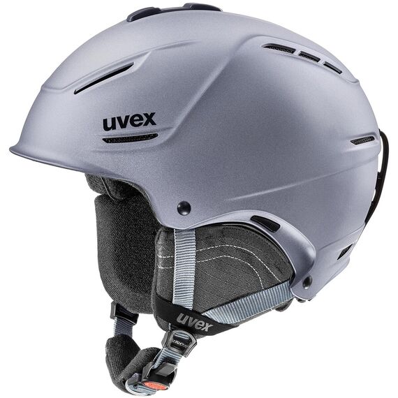 UVEX kask narciarski z technologią hardshell i monomatic Plus 2.0 szary, Kolor: szary, Waga: 0.5, Rozmiar: 55-59