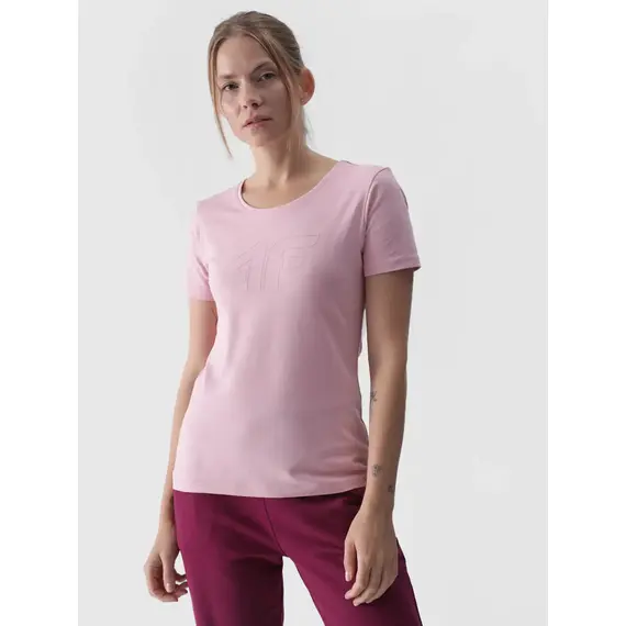 4F t-shirt damski koszulka bawełniana F1846 różowa, Kolor: różowy, Rozmiar: XS, 2 zdjęcie