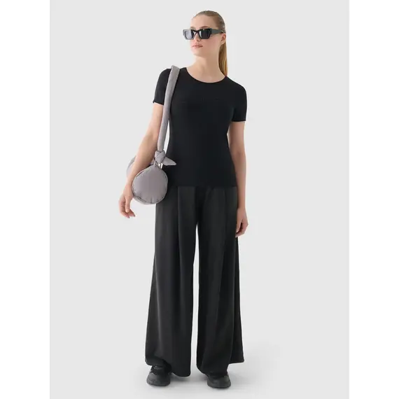 4F t-shirt damski koszulka bawełniana F1846 czarna, Kolor: czarny, Rozmiar: XS, 4 zdjęcie