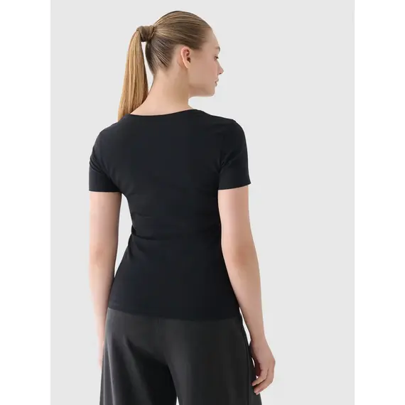4F t-shirt damski koszulka bawełniana F1846 czarna, Kolor: czarny, Rozmiar: XS, 3 zdjęcie
