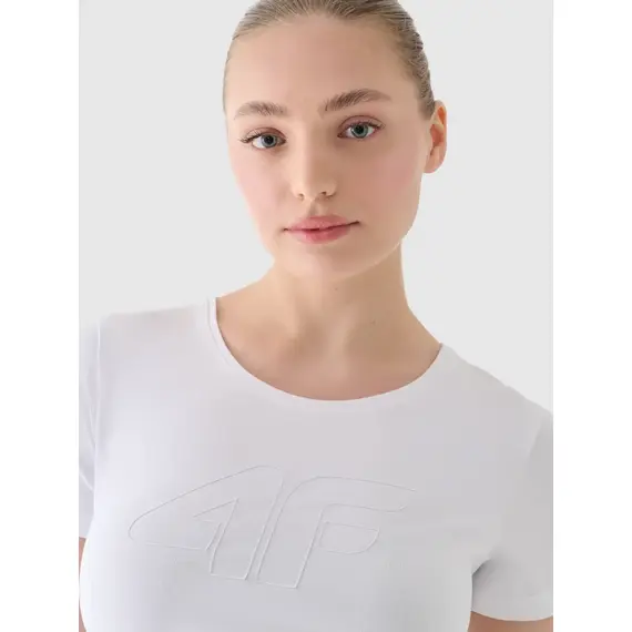 4F t-shirt damski koszulka bawełniana F1846 biała, Kolor: biały, Rozmiar: M, 4 zdjęcie