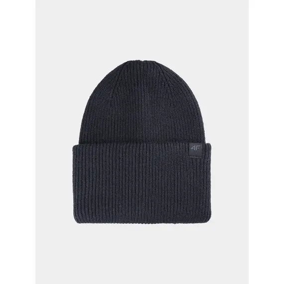 4F czapka bawełniana zimowa U511 czarna, Kolor: czarny, Rozmiar: one size