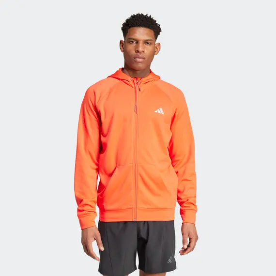 ADIDAS bluza dresowa męska na zamek z kapturem IW8397 czerwona, Kolor: czerwony, Waga: 0.3, Rozmiar: XL, 7 zdjęcie