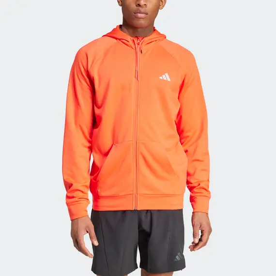 ADIDAS bluza dresowa męska na zamek z kapturem IW8397 czerwona, Kolor: czerwony, Waga: 0.3, Rozmiar: S, 6 zdjęcie