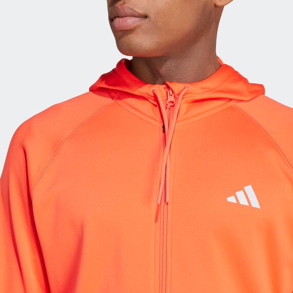 ADIDAS bluza dresowa męska na zamek z kapturem IW8397 czerwona, Kolor: czerwony, Waga: 0.3, Rozmiar: 2XL, 3 zdjęcie