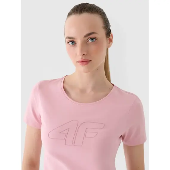 4F t-shirt damski koszulka bawełniana F1846 różowa, Kolor: różowy, Rozmiar: S, 3 zdjęcie